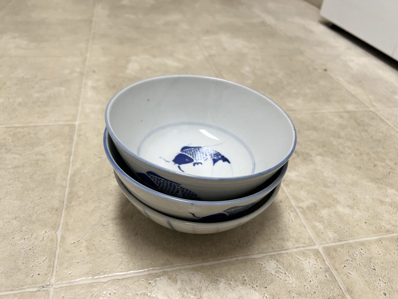 Blue fish bowls (2)