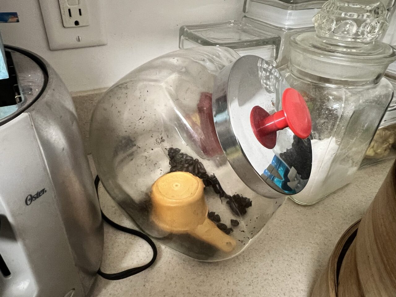 Large glass cookie jar