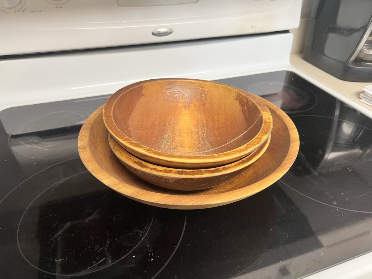 Wooden salad bowls