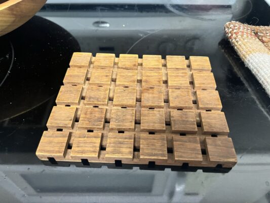 Wooden trivet - made by Grandpa