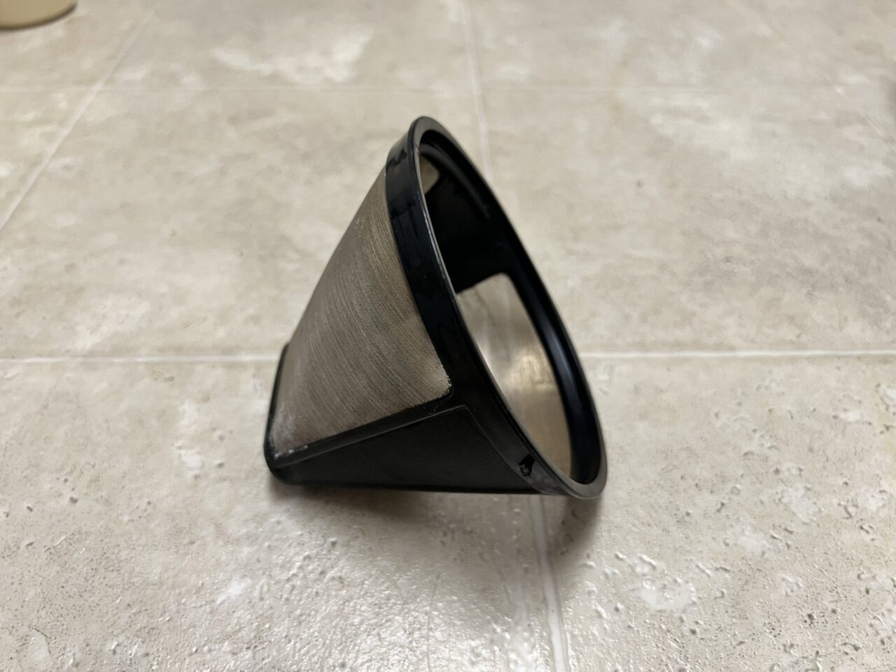 Gold mesh coffee filter