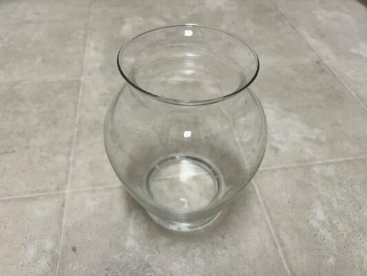 Glass bubble vase