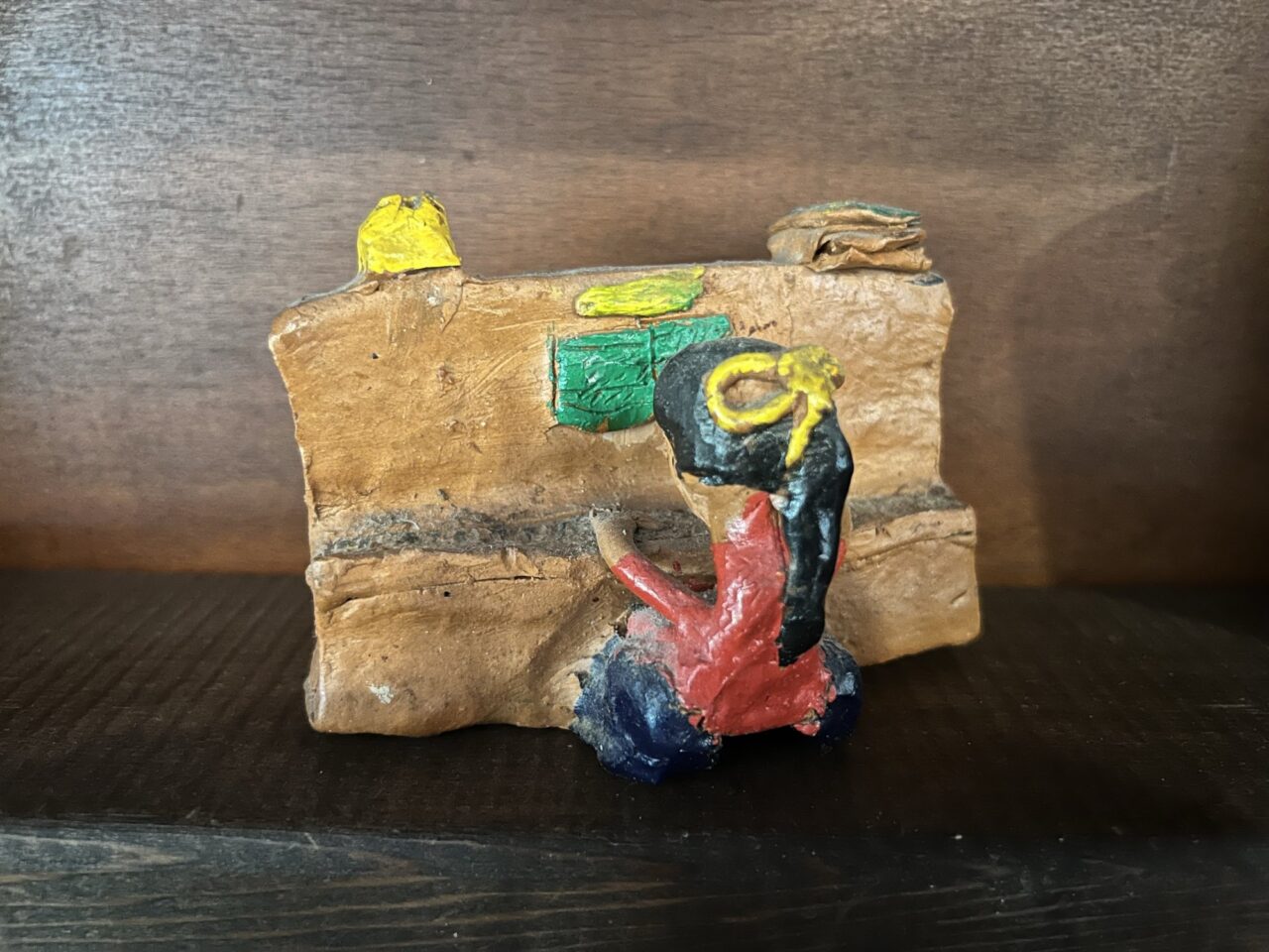 Painted clay sculpture