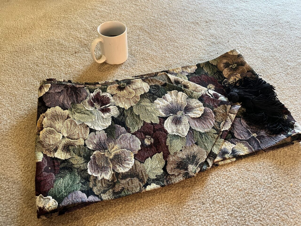 Floral tapestry table runner