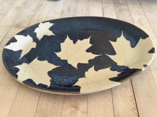 Large maple leaf platter