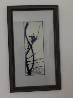 Framed heron print